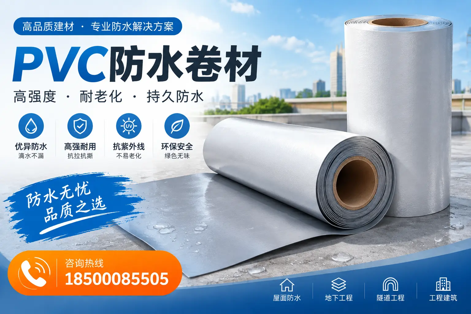 PVC防水卷材的使用寿命与维护周期，适合长沙业主参考
